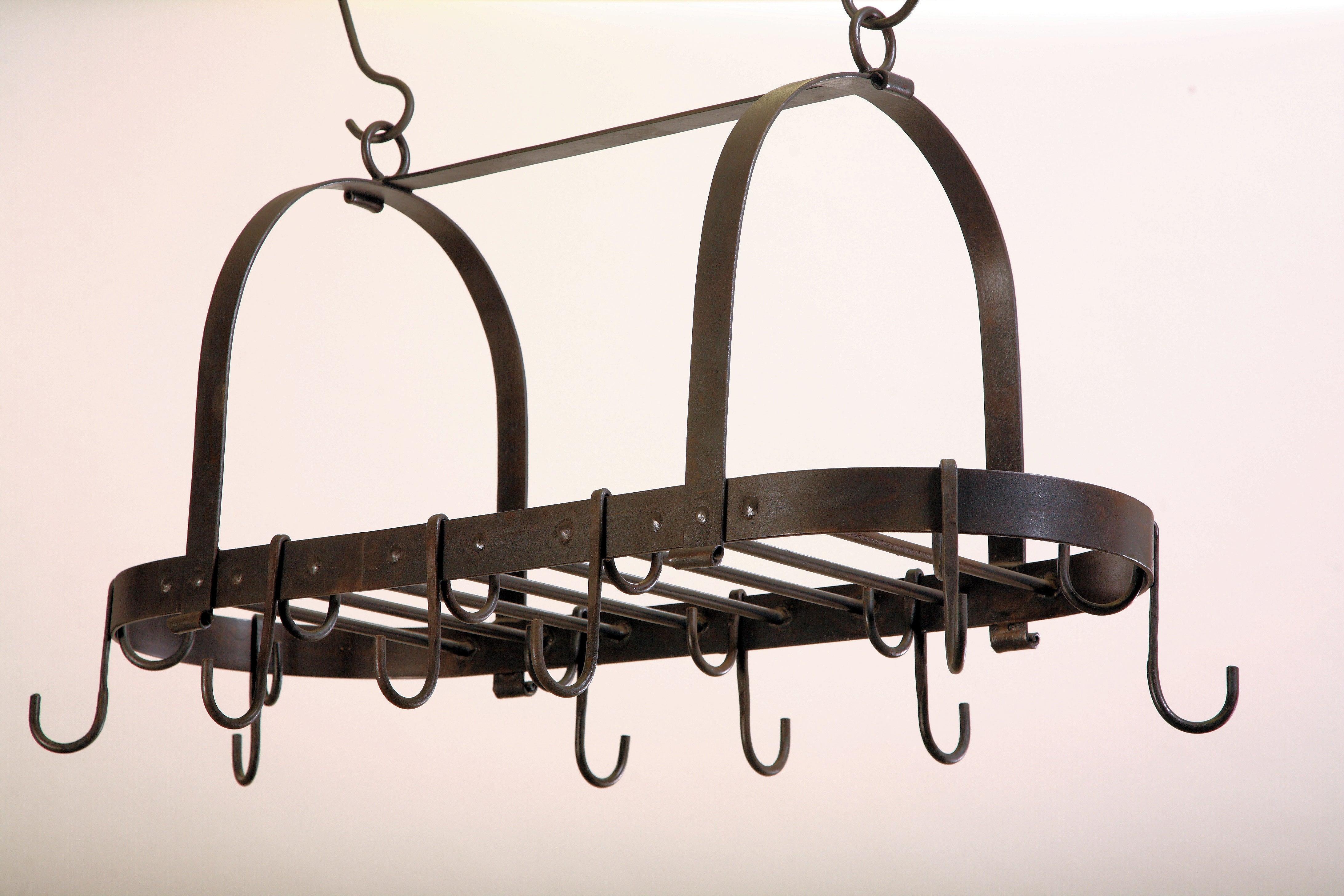 POT RACK. WROUGHT IRON WITH HOOKS – Forja del Sol